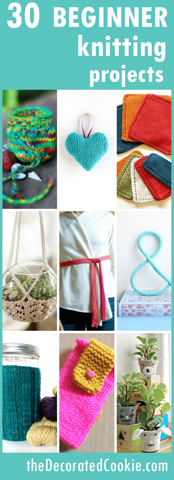 KNITTING FOR BEGINNERS: A roundup of 30 easy knitting projects